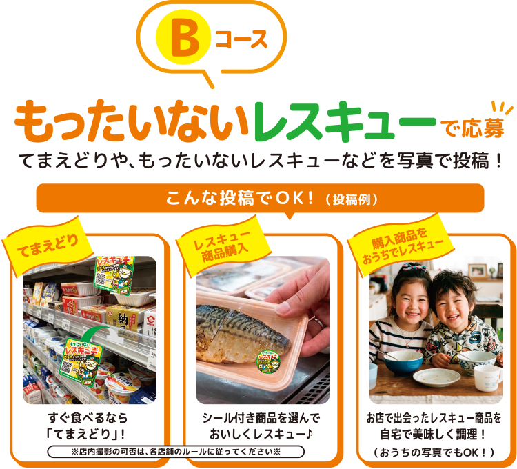 [Bコース]もったいないレスキューで応募